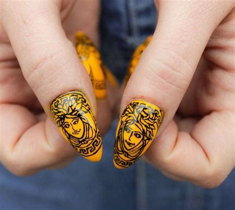 versace nails medusa|Versace Medusa collection.